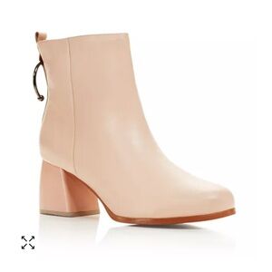 Nude Jaggar Bull Ring Ankle Booties